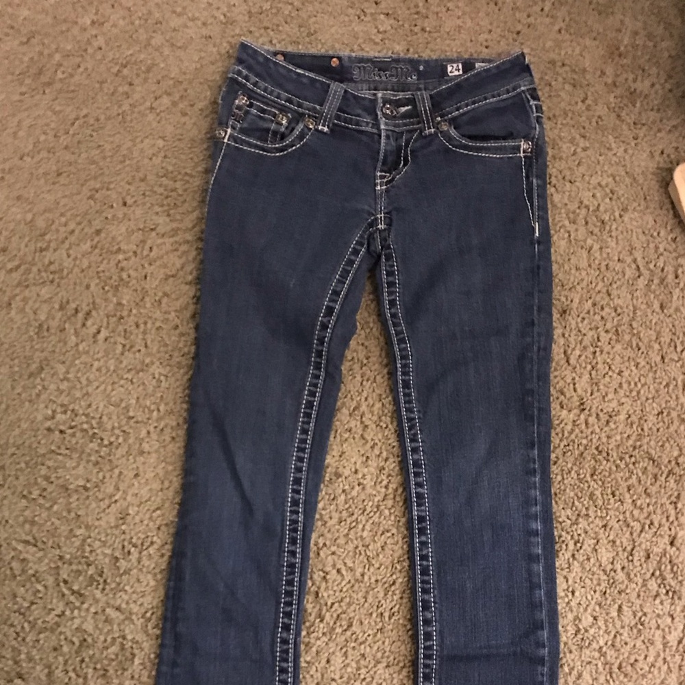 Dark blue miss me jeans